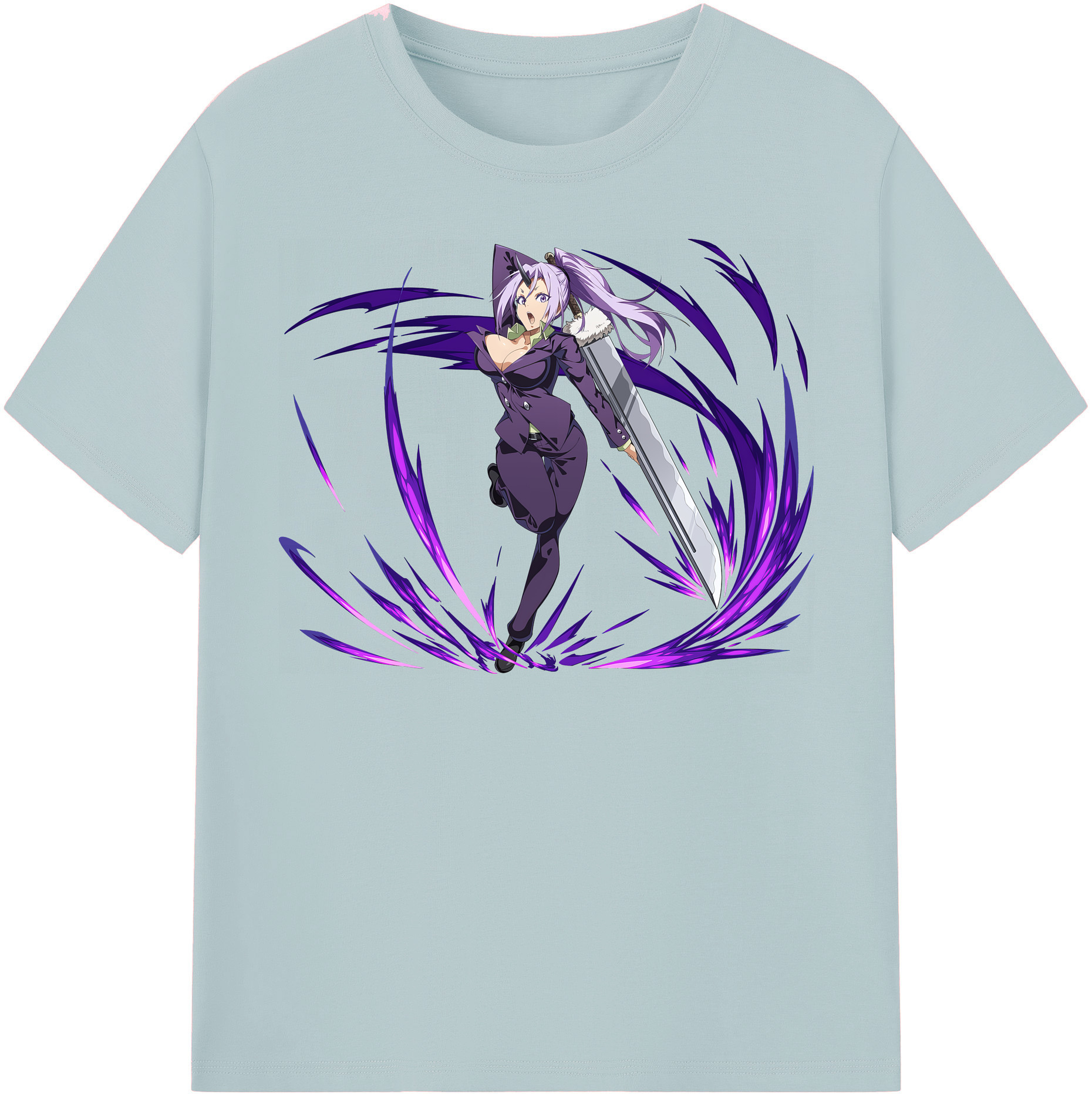 （画像用） 転スラ Regarding Reincarnated to Slime 綿100％半袖Tシャツ（フロントプリント）